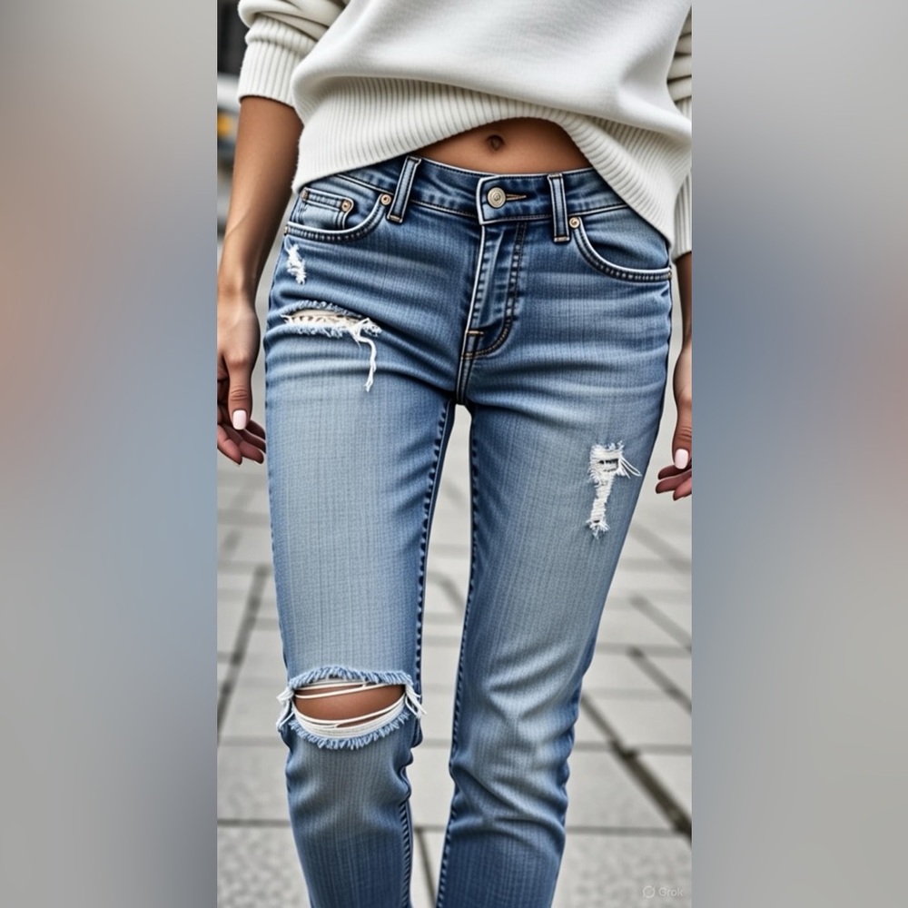 7 For All Mankind Rickie Classic Boyfriend woman’s Jeans Button Fly-size 27.